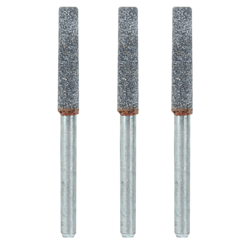 3Pcs 4mm 5/32in Diamond Chainsaw Sharpener Burr Stone File Sharpening Tool for Rotating Tool