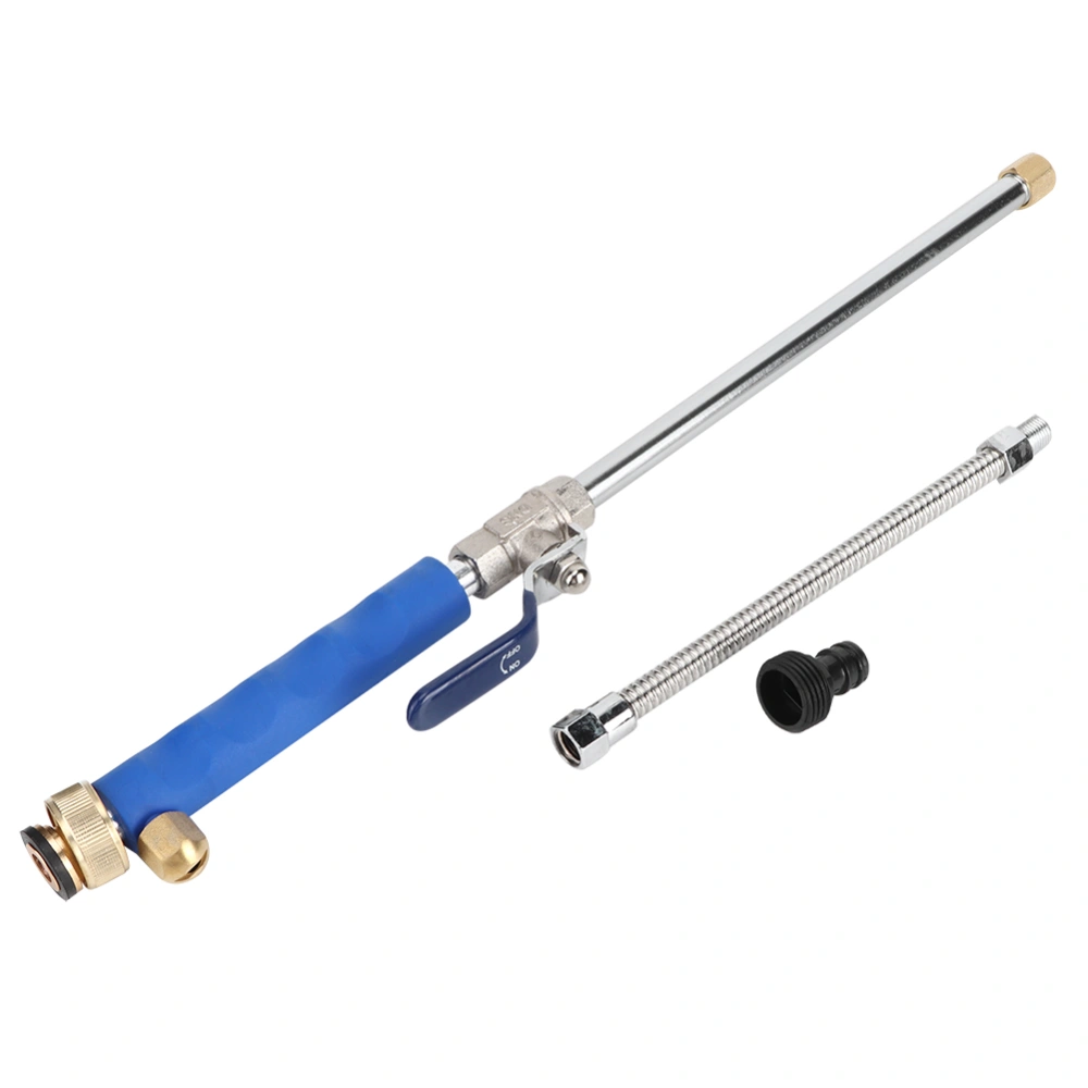 High Pressure Washer Jet Kit Long Rod Garden Watering Car Cleaning Sprayer Hose Set (Blue)