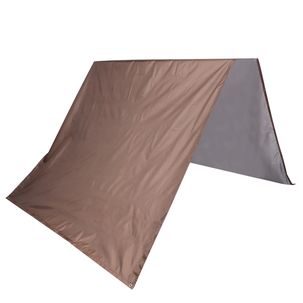 Outdoor Swing Canopy Playground Roof Canopy Waterproof Cover Replacement Tarp Sunshade(Coffee)