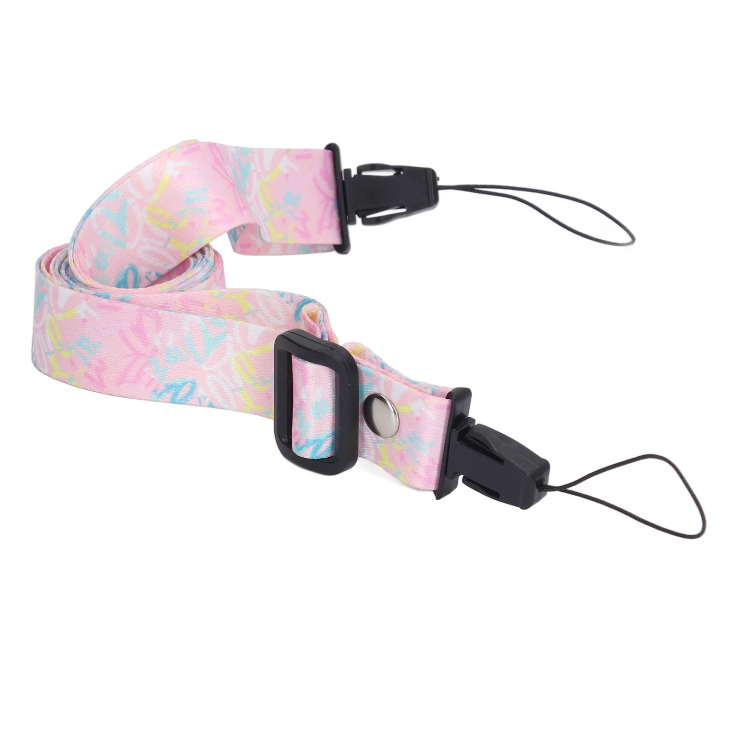 1.2m Camera Strap Belt Printed Pattern Multifunctional Shoulder Neck Strap for Polaroid Mini 12 11 8 9 Camera Pink Graffiti