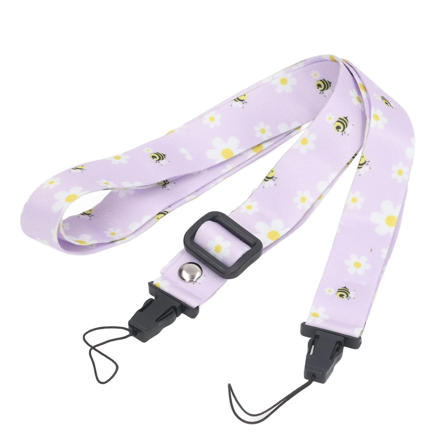 1.2m Camera Strap Belt Printed Pattern Multifunctional Shoulder Neck Strap for Polaroid Mini 12 11 8 9 Camera Purple Daisy