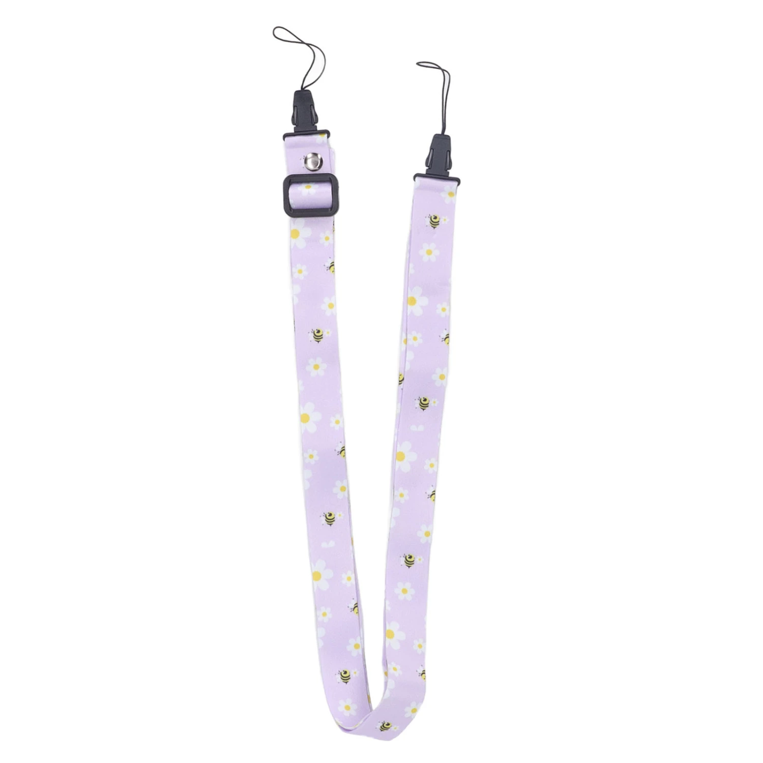 1.2m Camera Strap Belt Printed Pattern Multifunctional Shoulder Neck Strap for Polaroid Mini 12 11 8 9 Camera Purple Daisy