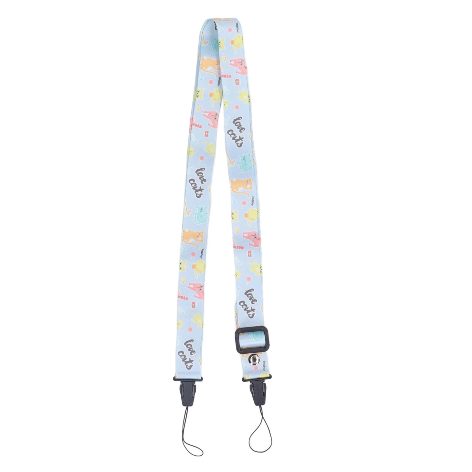 1.2m Camera Strap Belt Printed Pattern Multifunctional Shoulder Neck Strap for Polaroid Mini 12 11 8 9 Camera Blue Kitten