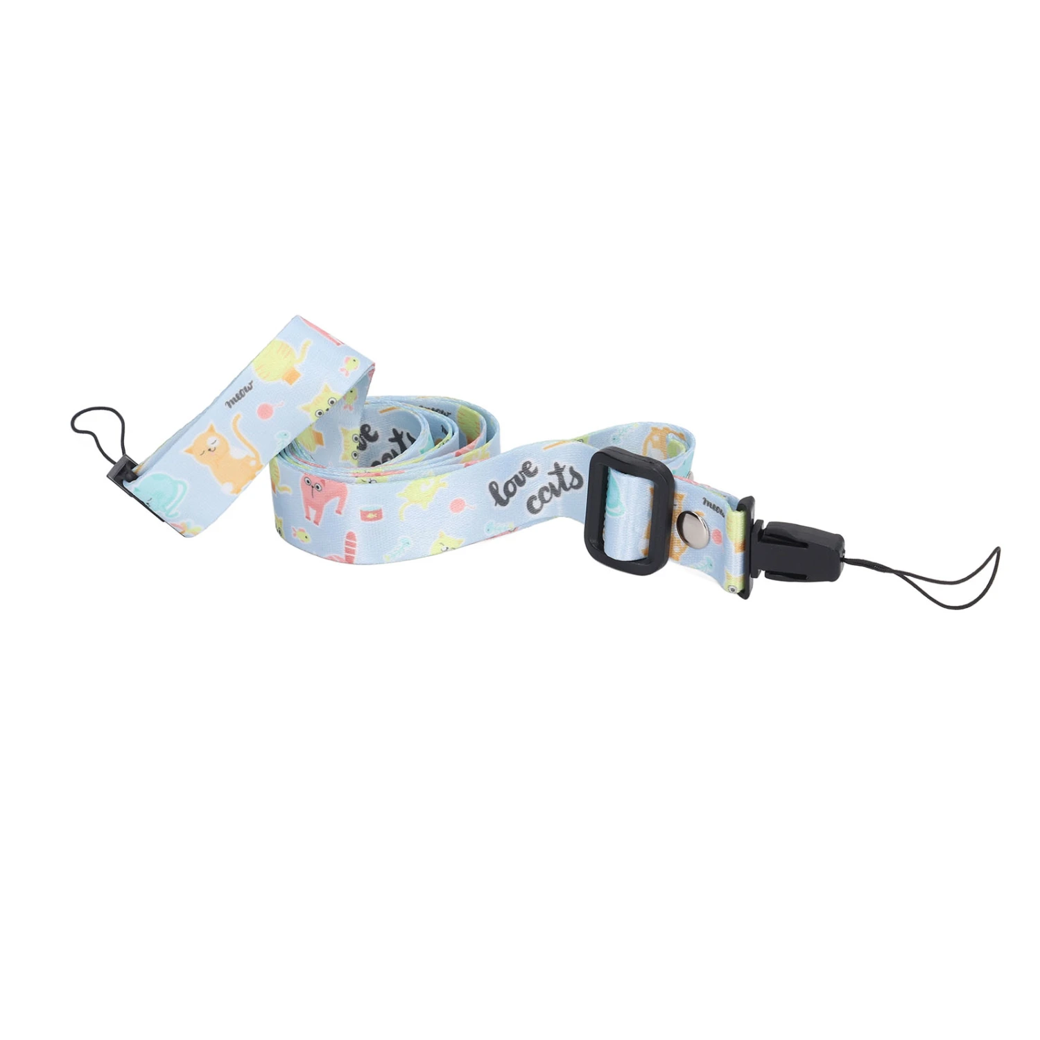 1.2m Camera Strap Belt Printed Pattern Multifunctional Shoulder Neck Strap for Polaroid Mini 12 11 8 9 Camera Blue Kitten