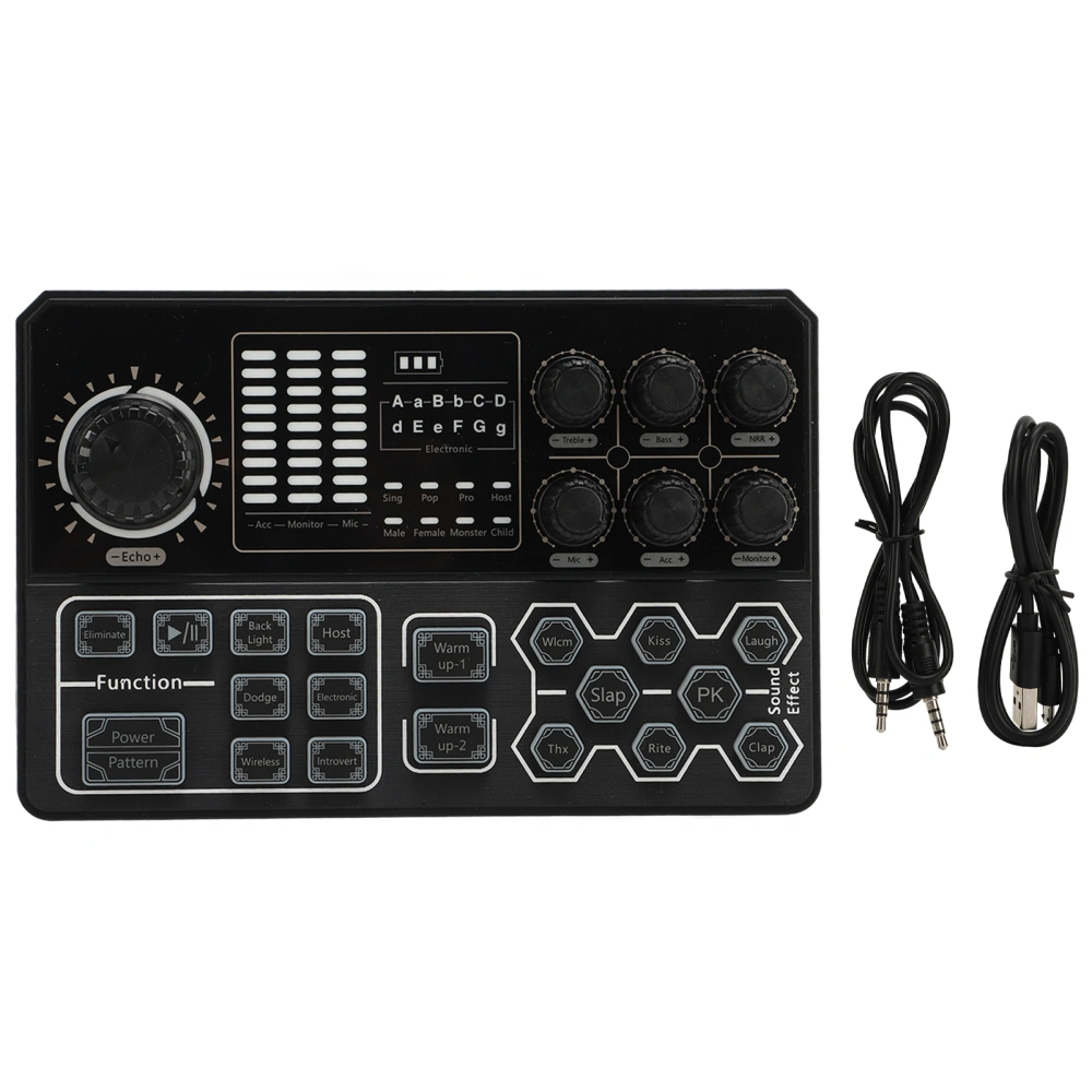 P5 Sound Effects Board Universal Sound Mixer Noise Reduce Lossless Sound RGB Light Multiple Function Long Lasting with 1200mAh Built in Battery