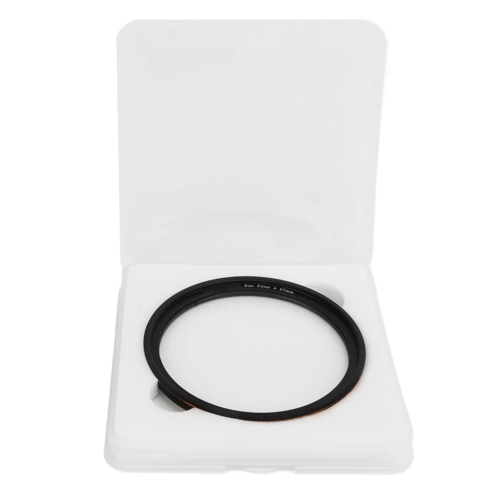 Adjustable Star Filter Anti Scratch Starburst Lens Filter 4 Points Anti Glare Coating Star Filter for DSLR Cameras 67mm