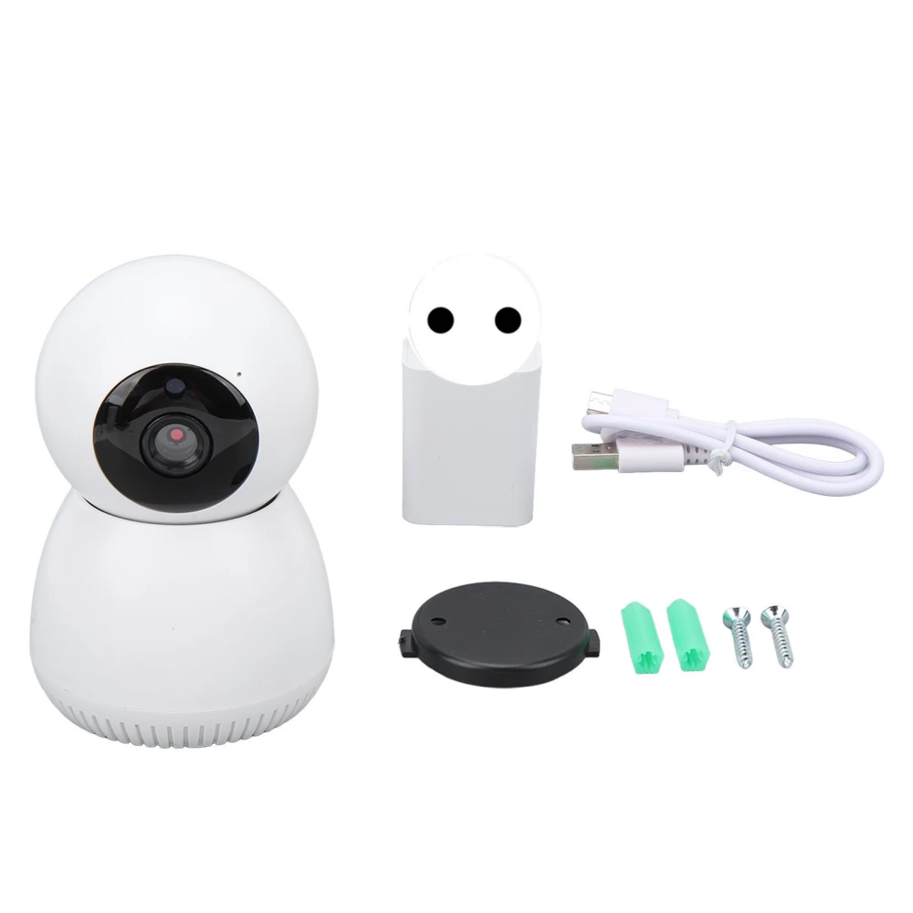 Wifi Camera Security HD Color Night Vision Two Way Voice Intercom Camera 360 Degree Panoramic for Courtyard Living Room EU Plug 100‑240V