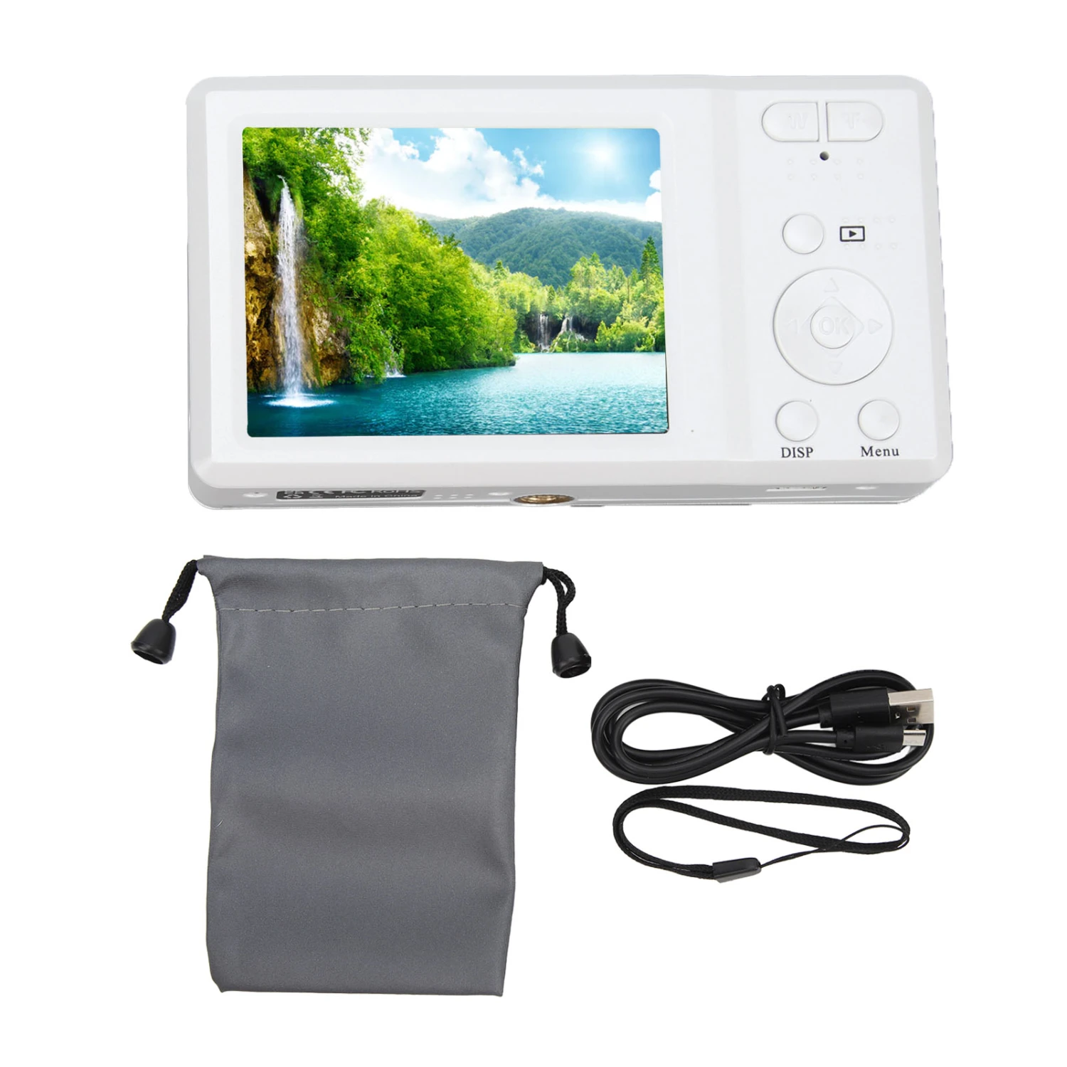 56MP 4K Digital Camera 2.7inch 20X Digital Zoom Autofocus Small Camera with Built In Flash Silver