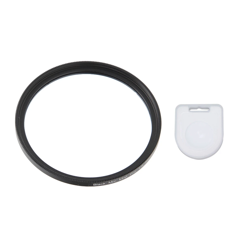 Camera Black Mist Filter 1/8 Black Soft Light Filter Portrait Soft Focus Filter for Video Vlog Portrait Photography 55MM