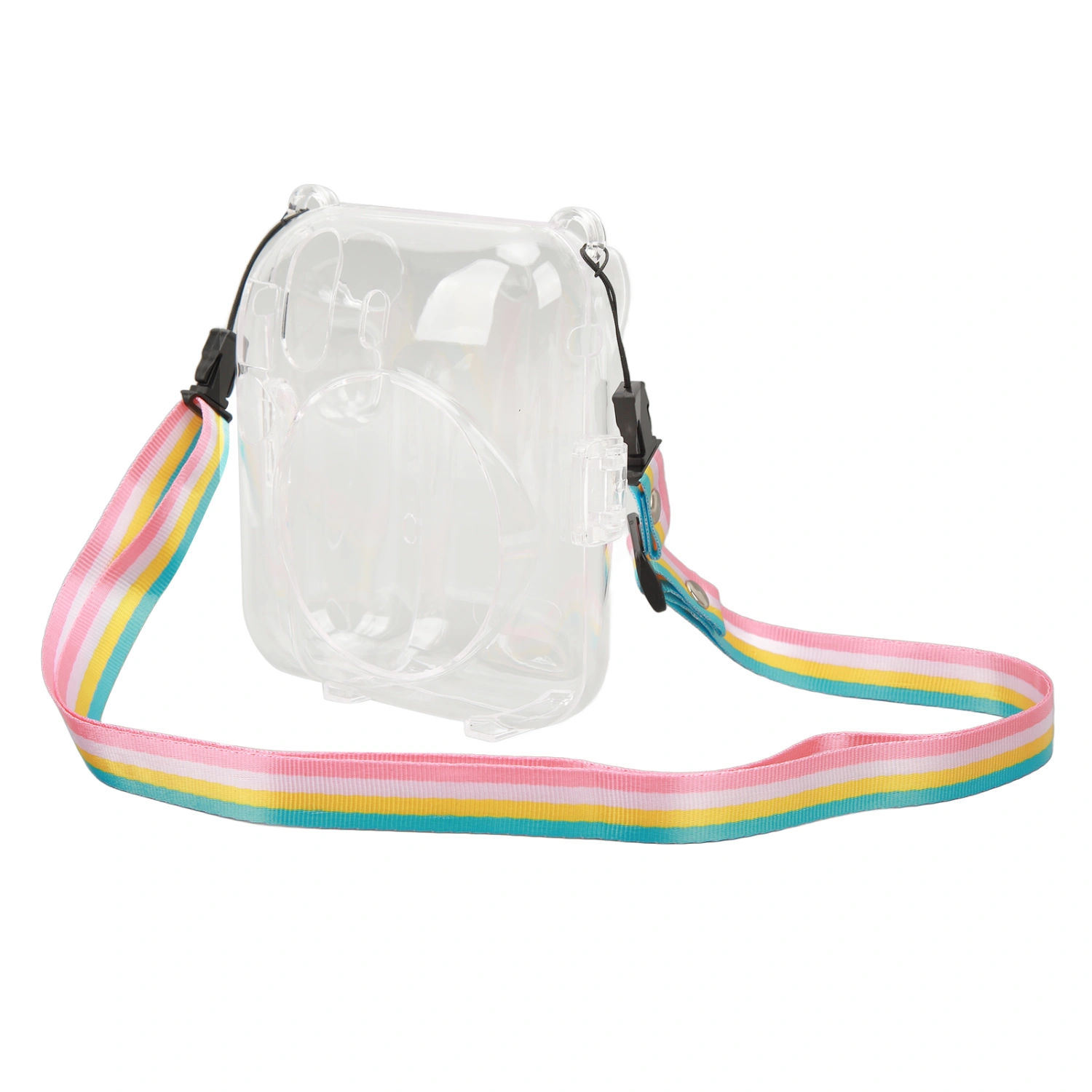 Instant Camera Shell Case PC Transparency With Adjustable Shoulder Straps Protective Instant Camera Case for Mini12