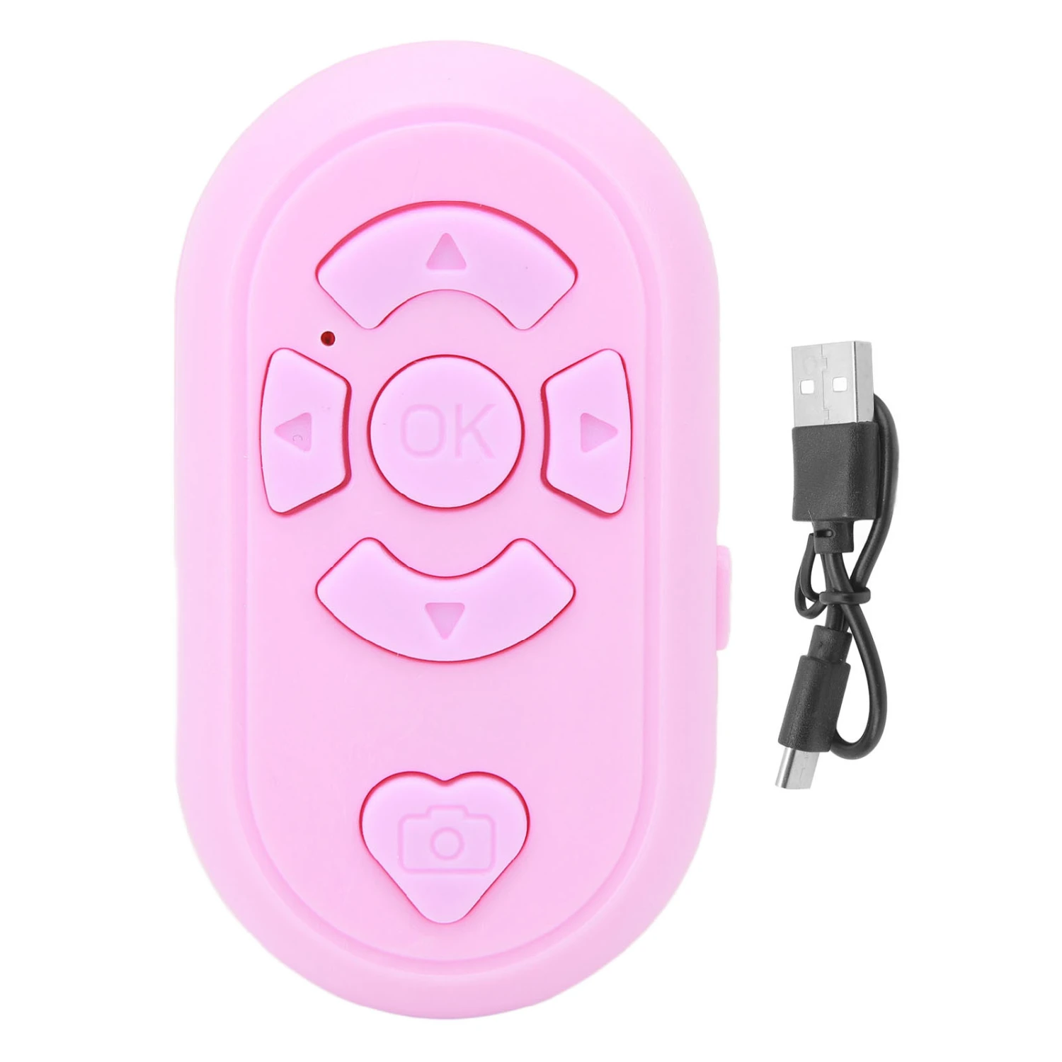 Phone Remote Control 32.8ft Wireless BT4.0 Hands Free Type C Charge Remote Shutter for Selfie Page Turning App Pink