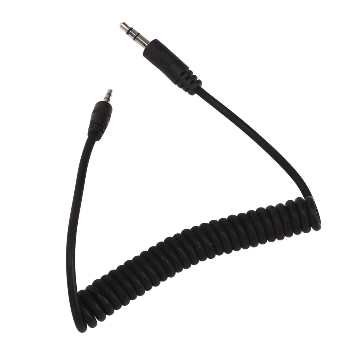 3.5mm to F2 Camera Spring Cable Shutter Remote Control Flash Trigger Connection Cord 1 Meter