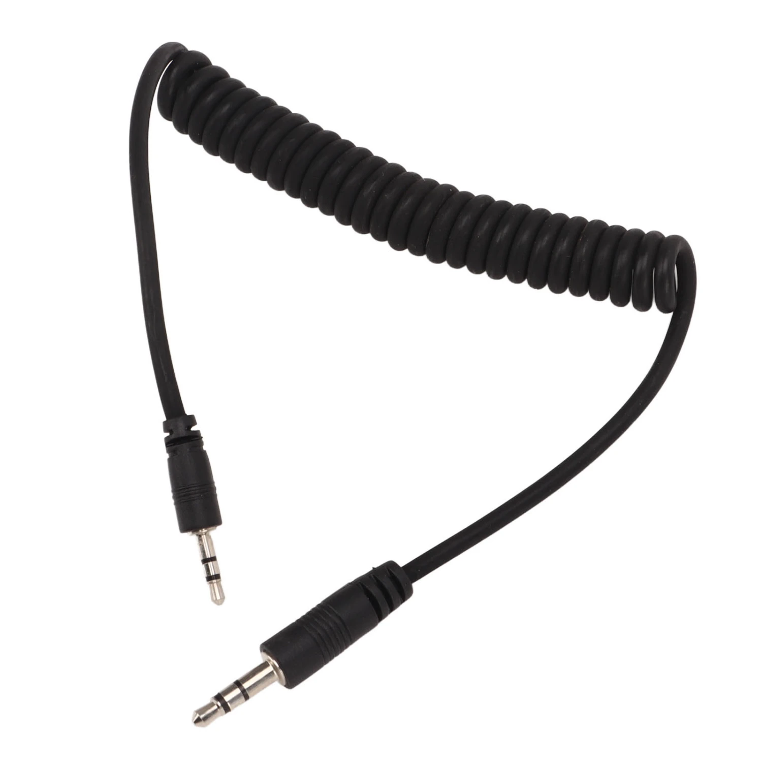 3.5mm to F2 Camera Spring Cable Shutter Remote Control Flash Trigger Connection Cord 1 Meter