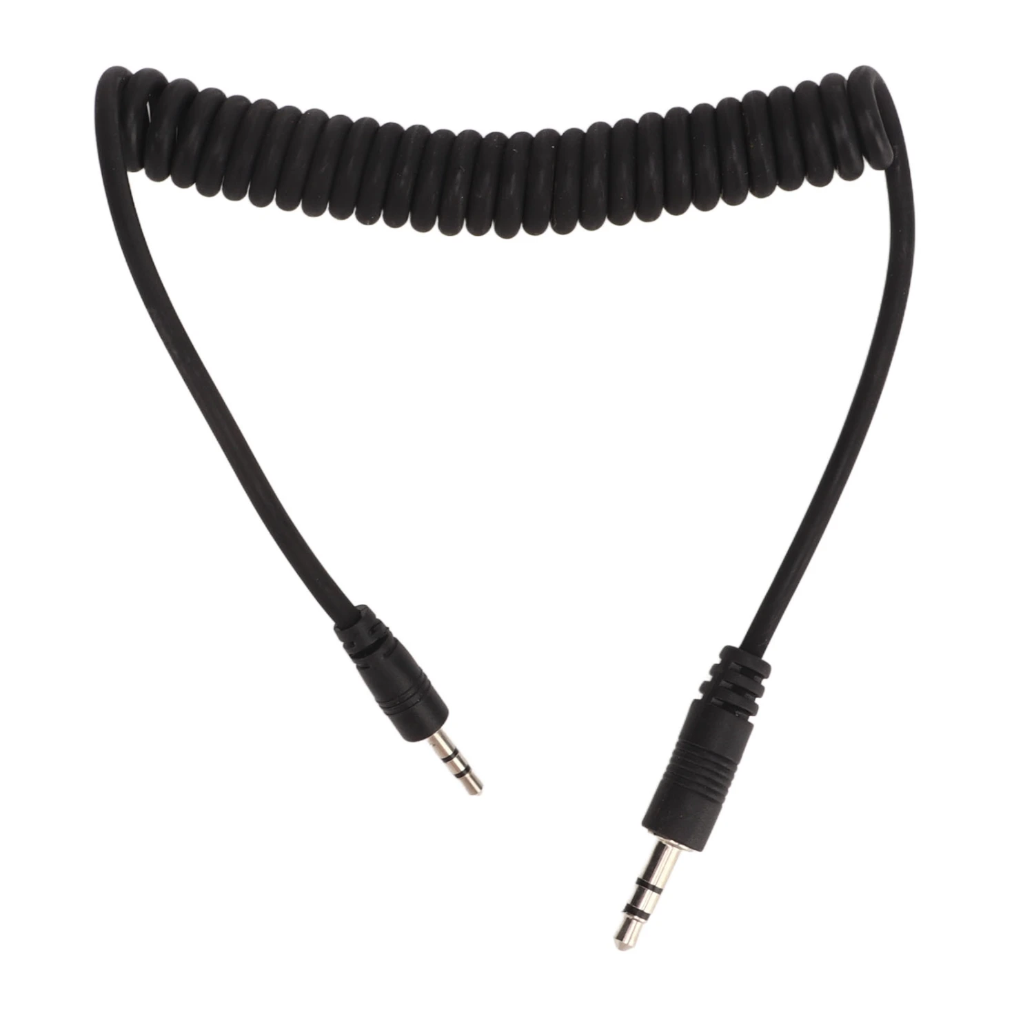 3.5mm to F2 Camera Spring Cable Shutter Remote Control Flash Trigger Connection Cord 1 Meter