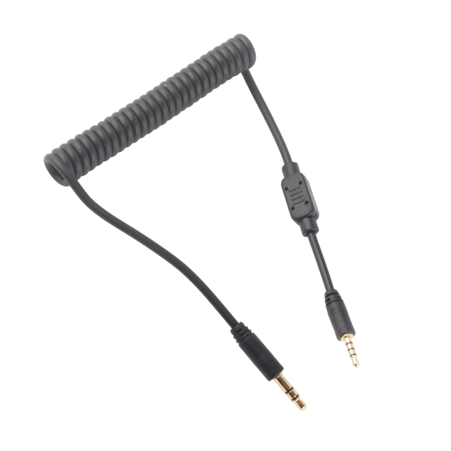 Flash Sync Cable 3.5mm Male to Male Coiled Cord for Leica Camera G F Series DSLR