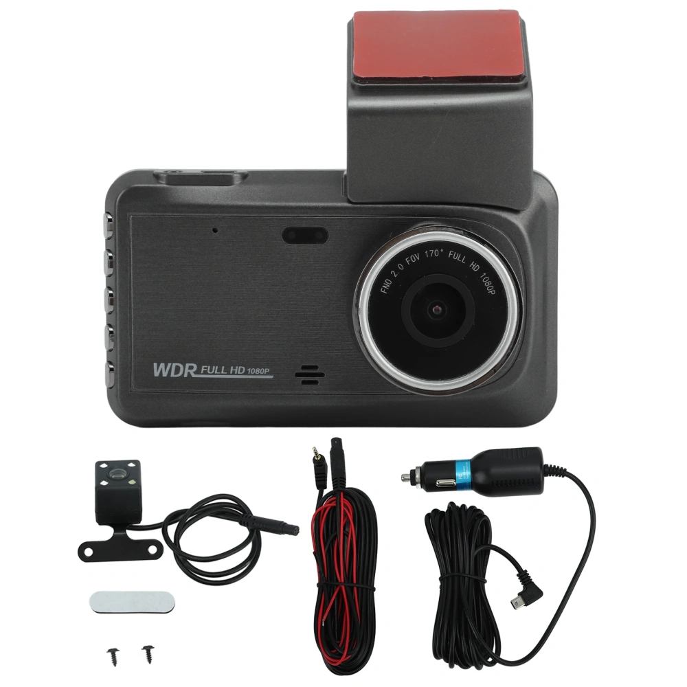 X5 4 Inch Car Dash Cam HD 1080P Front Rear Dual Lens Dash Camera with Parking Monitoring Gravity Sensor Smart Mobile Capture