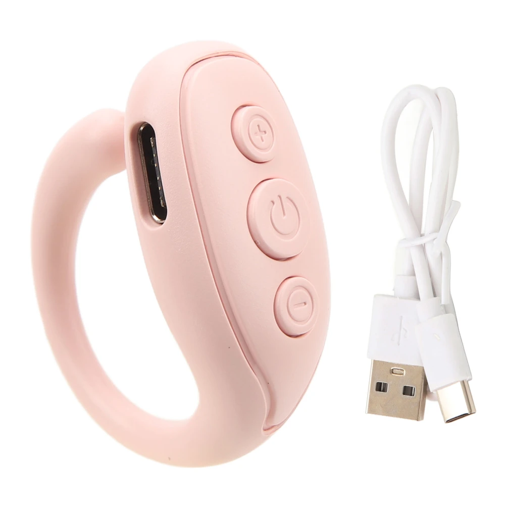 Remote Control Page Turner Mobile Phone Ring Remote Control Phone Novel Watch TV Turn Page Click Like Selfie Device JX 03 Pink