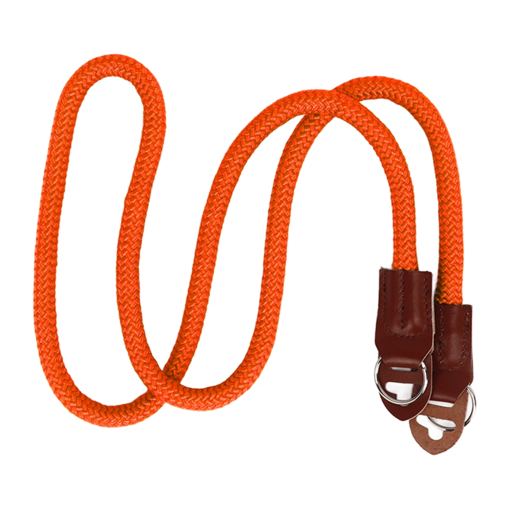 Camera Neck Shoulder Strap Portable Cowhide Nylon Soft Shoulder Belt for Digital SLR Camera Orange