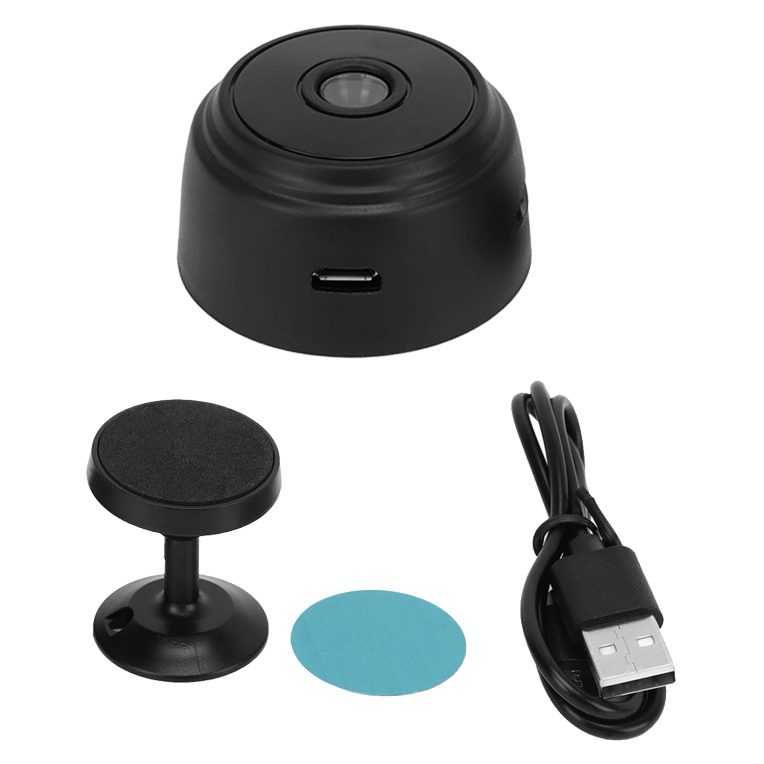 Mini WiFi Camera 1080P HD APP Remote Control Night Sight Spy Hidden Camera for Home Security Black