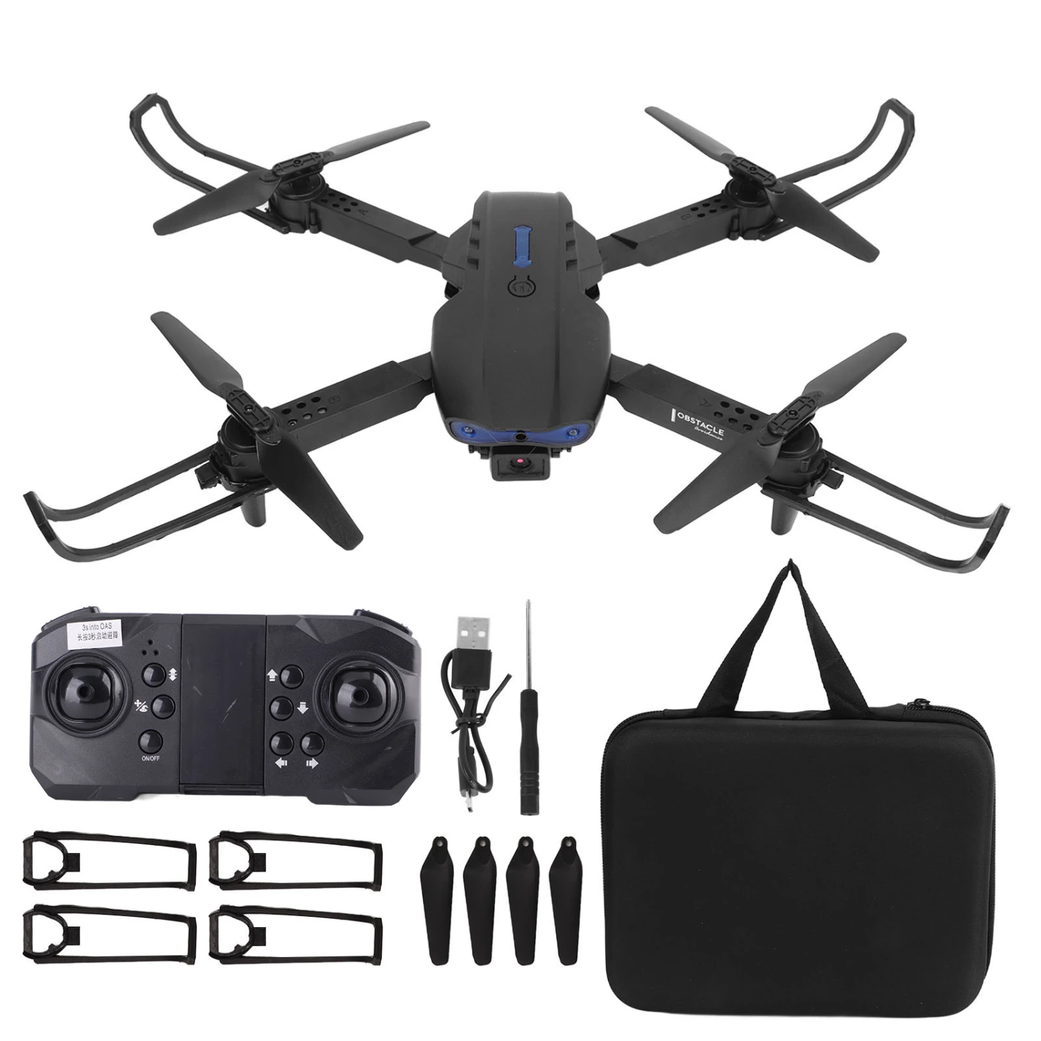 3 Sided Obstacle Avoidance Folding Drone Wifi Quadcopter HD 4k Aerial Photography Remote Control Aircraft