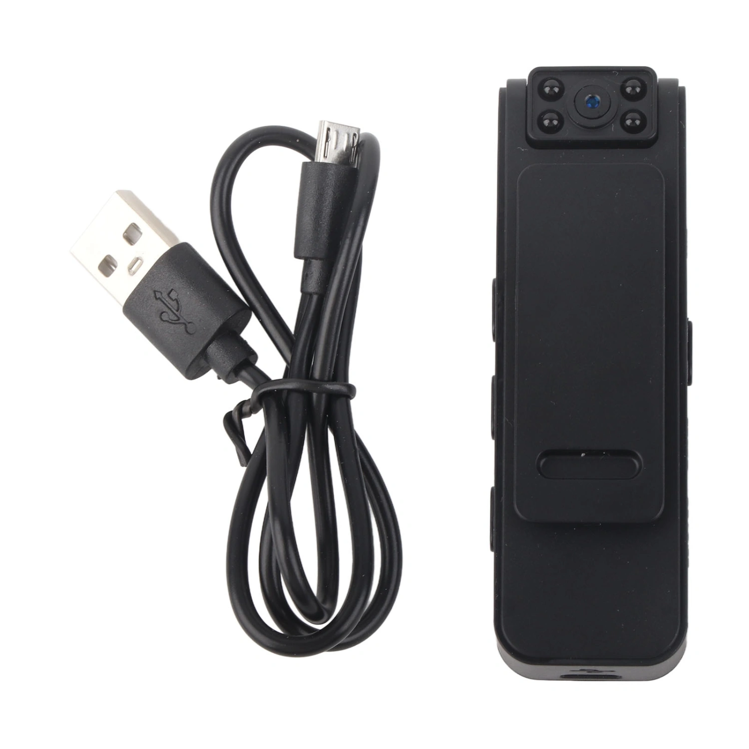 Mini Body Camera 1080P HD Wearable Magnetic Absorption Video Recorder with 90 Degree Rotation Lens for Home and Office