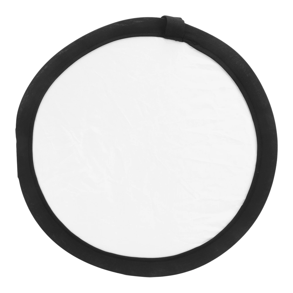 Disc Light Reflector 11.8in Round Silver White Collapsible Double Sided Photo Reflector for Photography