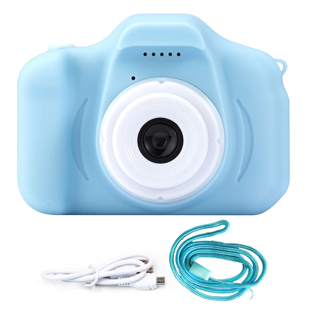 Children Digital Camera HD Cartoon Photographable Rechargeable Mini Toy Birthday Gift Blue