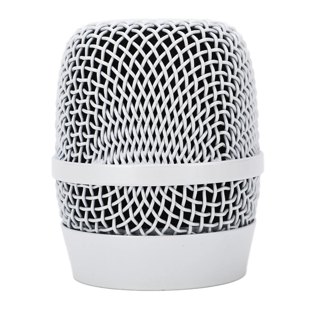 Ball Head Mesh Microphone Grille Replacement Microphone Ball Head Mesh Grill for Baier BBS 666 White