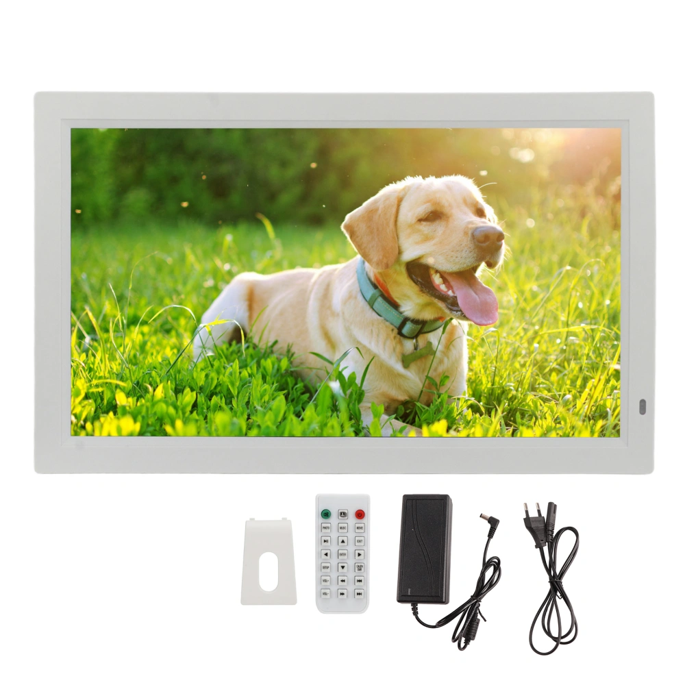 22in Smart Digital Photo Frame HD 1080P Multifunction Support Video Picture Play Music Clock Calendar 100‑240V EU Plug