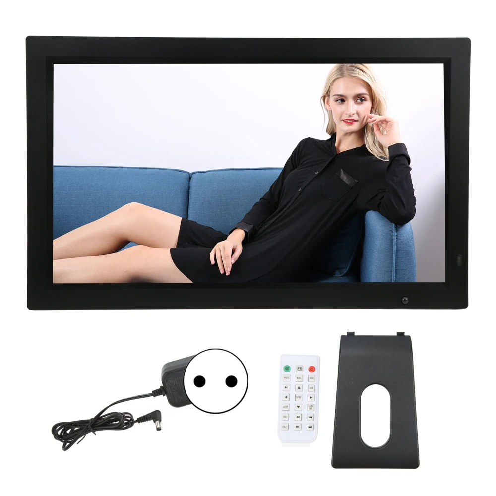 22in Digital Picture Frame Human Body Induction HD Multifunction Smart Photo Album for Home 100‑240V EU Plug