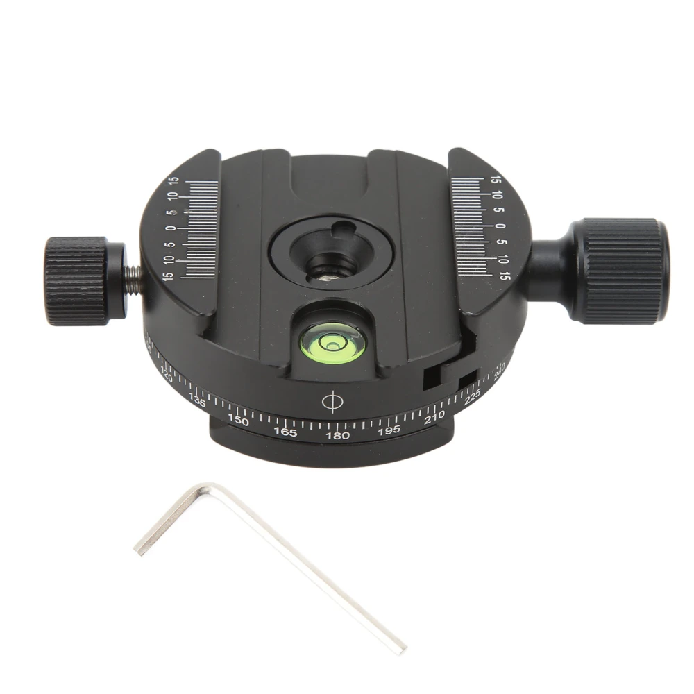 Camera Quick Release Plate Clamp Camera Adapter Plate 360 Degree Panorama Rotation for Camera Tripod Head QJ08