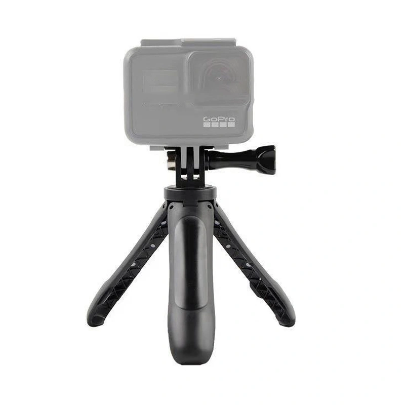 Mini Tripod Selfie Stick Metal Adapter Sports Camera Holder Cellphone Bracket for DJI Action 1 2 Action Camera Black