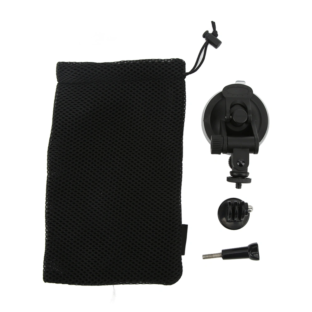 Suction Mount Black Stable 1/4in Screw Interface Sports Camera Holder for Action Camera