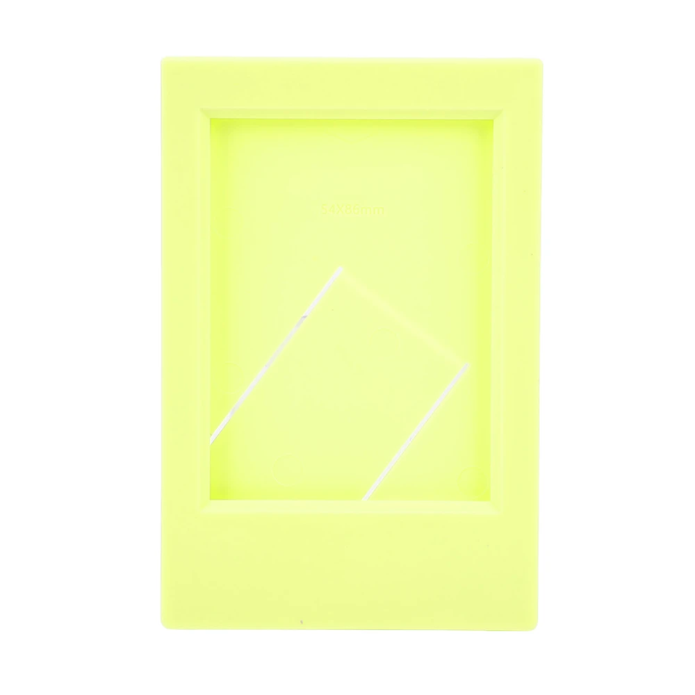 Photo Frame Plastic Rectangle Desktop Classical Stand Picture Frame for Fujifilm for Instax Mini 3in Photos Yellow