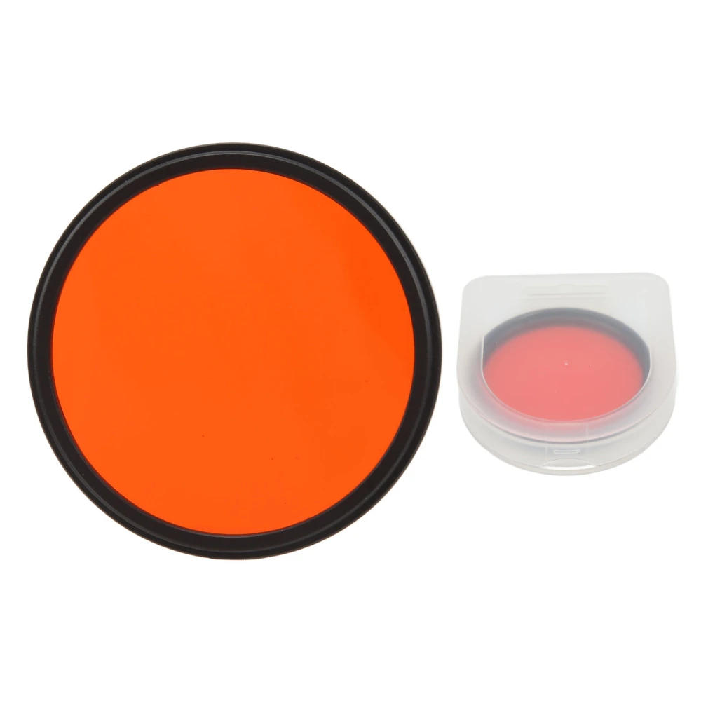 55mm Full Color Lens Filter Optical Glass Digital Camera Filter High Definition Photograph Lens Filter for Nikon for Sony Orange