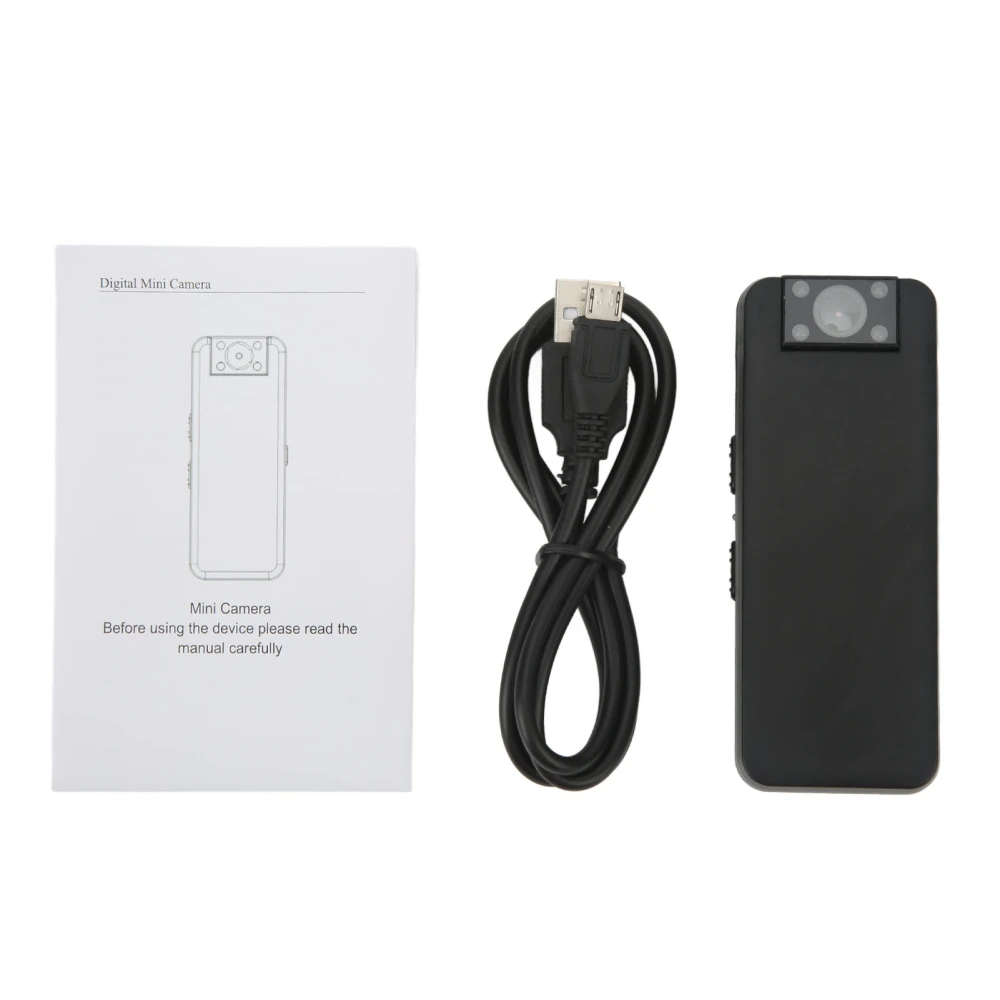 1080p Pocket Camera Recorder Clip On 180 Degree Rotation Pocket Mini Camcorder for Meeting Outdoor