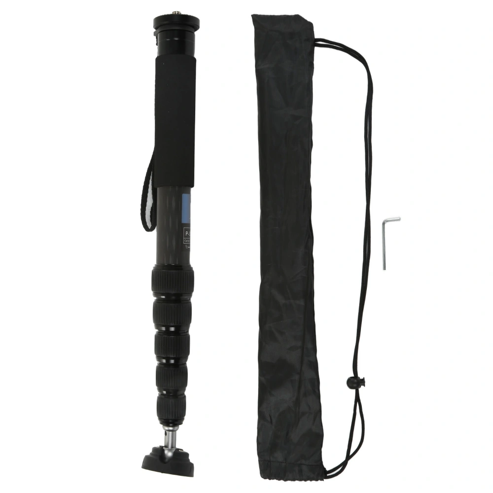 10 Layer Carbon Fiber Monopod Portable 6 Section Telescopic SLR Camera Monopod Maximum Stretched Height 166cm