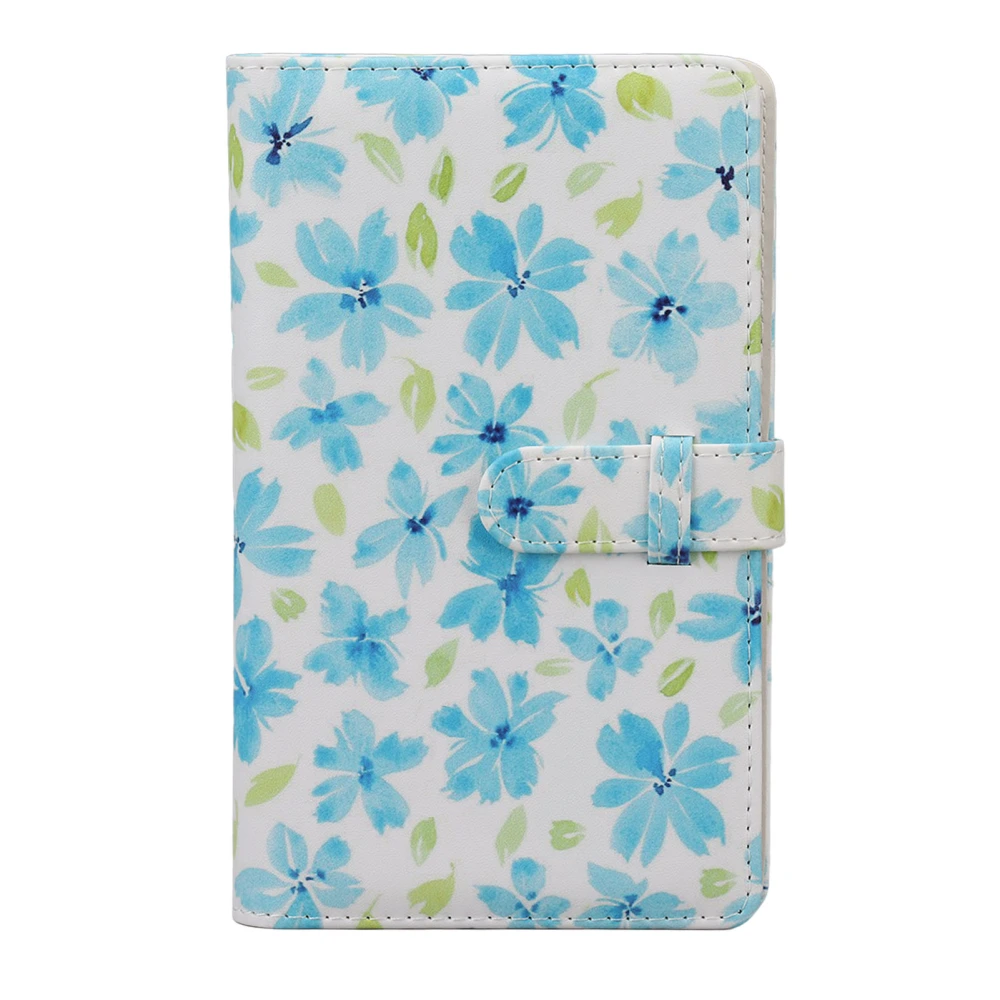 96 Pockets 3in Mini Photo Album Multifunction Instant Picture Storage Case for Instax Mini 11 9 7s 25 70 90 Blue Flower