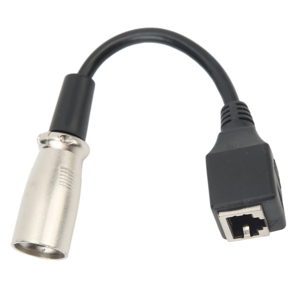 XLR 3pin to RJ45 Female Adapter Cable Rubber Cover XLR Male to RJ45 Network Connector Extension Cable 5.9in