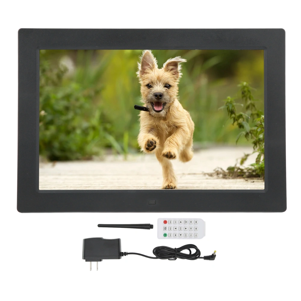 12 Inch HD Digital Photo Frame Intelligent Remote Control Video Player Smart Picture Frame 100‑240V US Plug