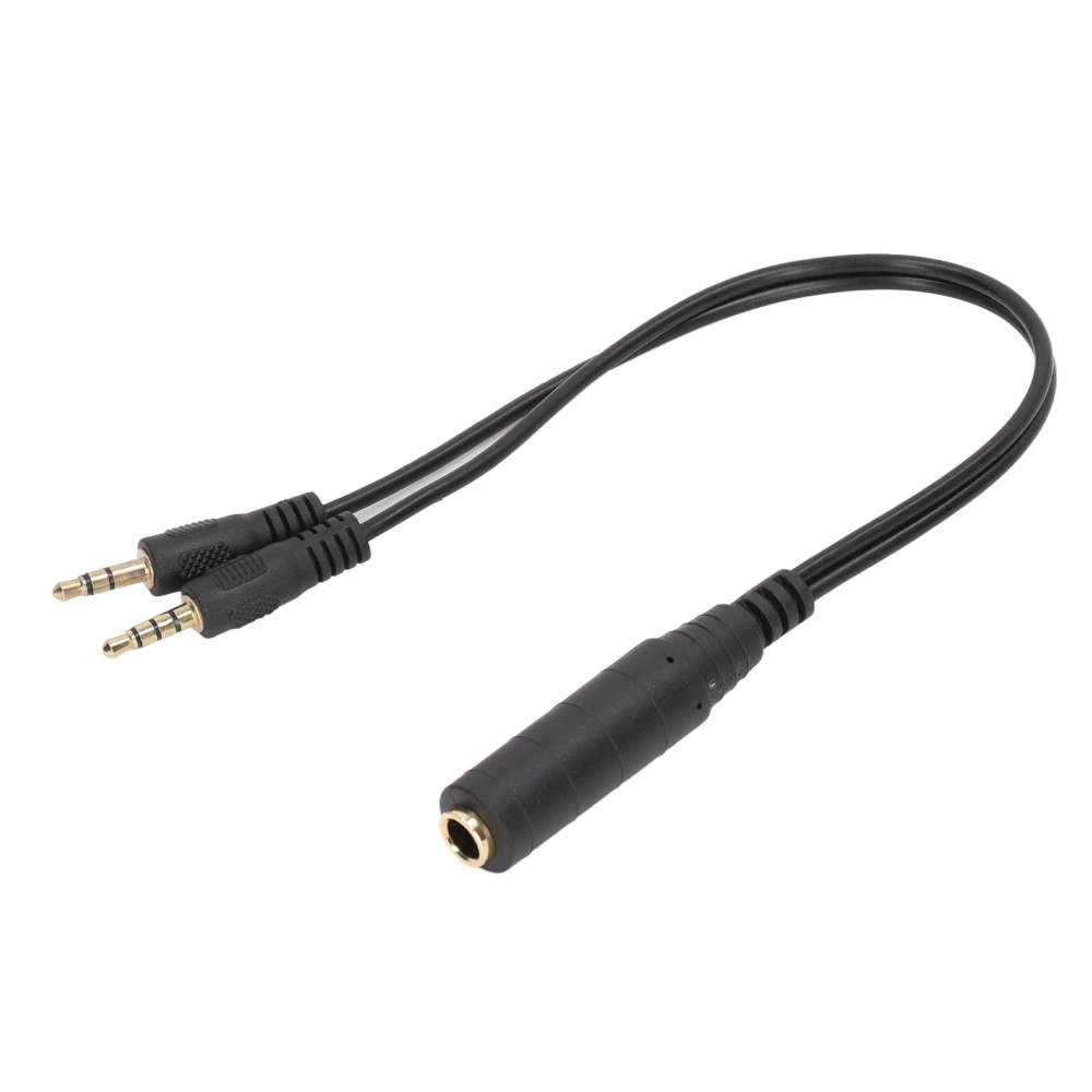 Microphone Audio Adapter Speaker Line 6.35mm Female to 3.5mm TRS TRRS Male Audio Cable