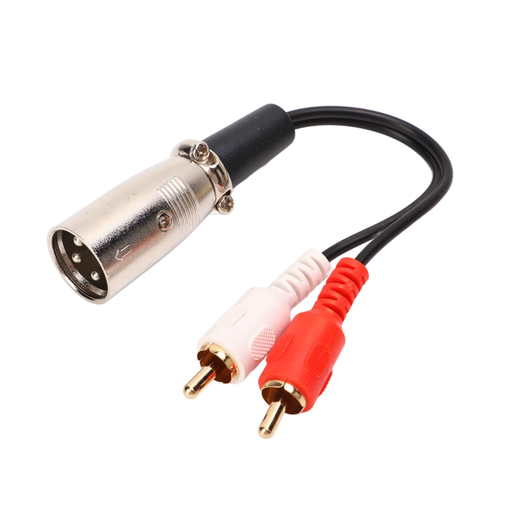 Dual RCA to XLR Cable 15cm XLR Male to 2 RCA Stereo Audio Adapter Cable for Speaker DVD Player Microphone