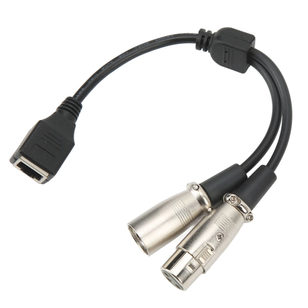 25cm Audio Signal Transmission Adapter Cable RJ45 Female to XLR Female Male Connector Adapter Cable