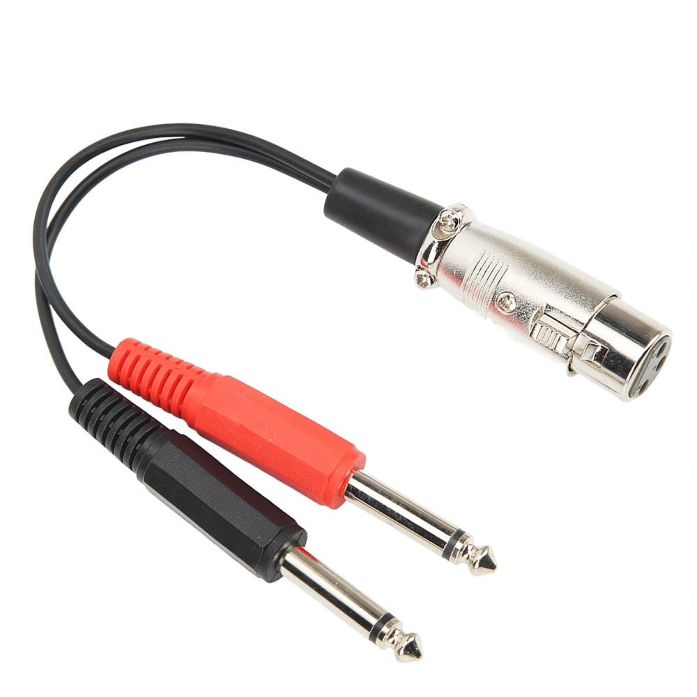 Dual 1/4Inch Male to XLR Female Y Splitter Sound Cable XLR Female to Dual 6.35mm Male Microphone Converter Adapter 7.9in