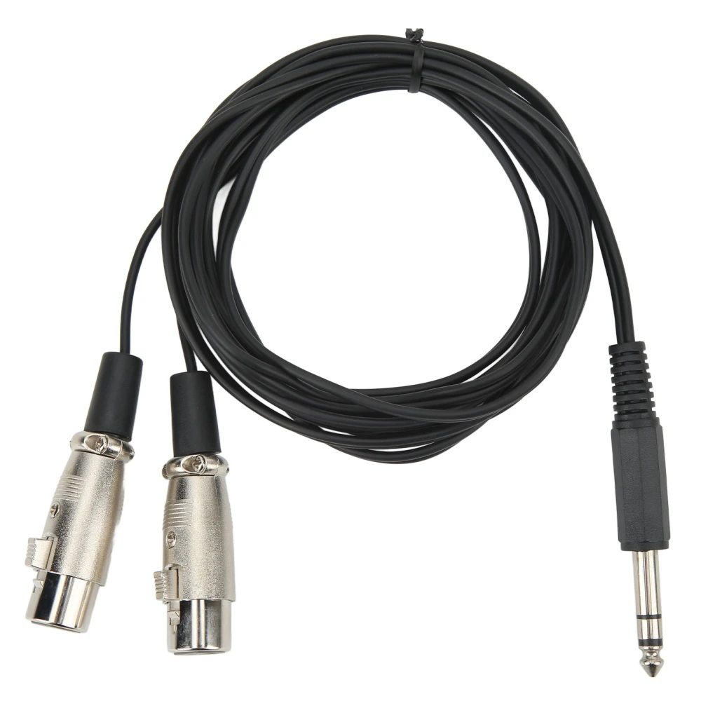 Stereo Sound Cable 3 Meter Dual XLR Female to 6.35mm 3 Pin Male Cable for Musical Instrument Mixer