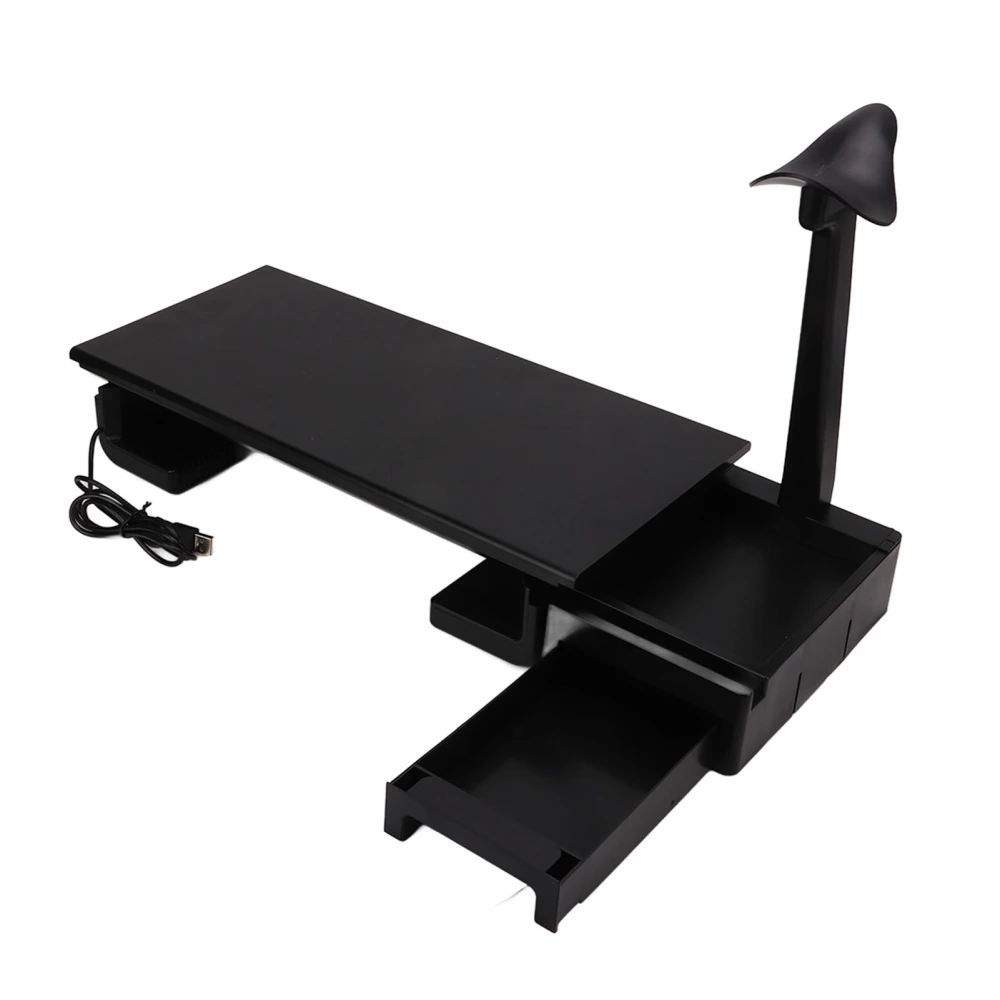 Monitor Stand Riser Ergonomic Design USB Charging Adjustable Monitor Riser Desk Stand with Storage Drawer