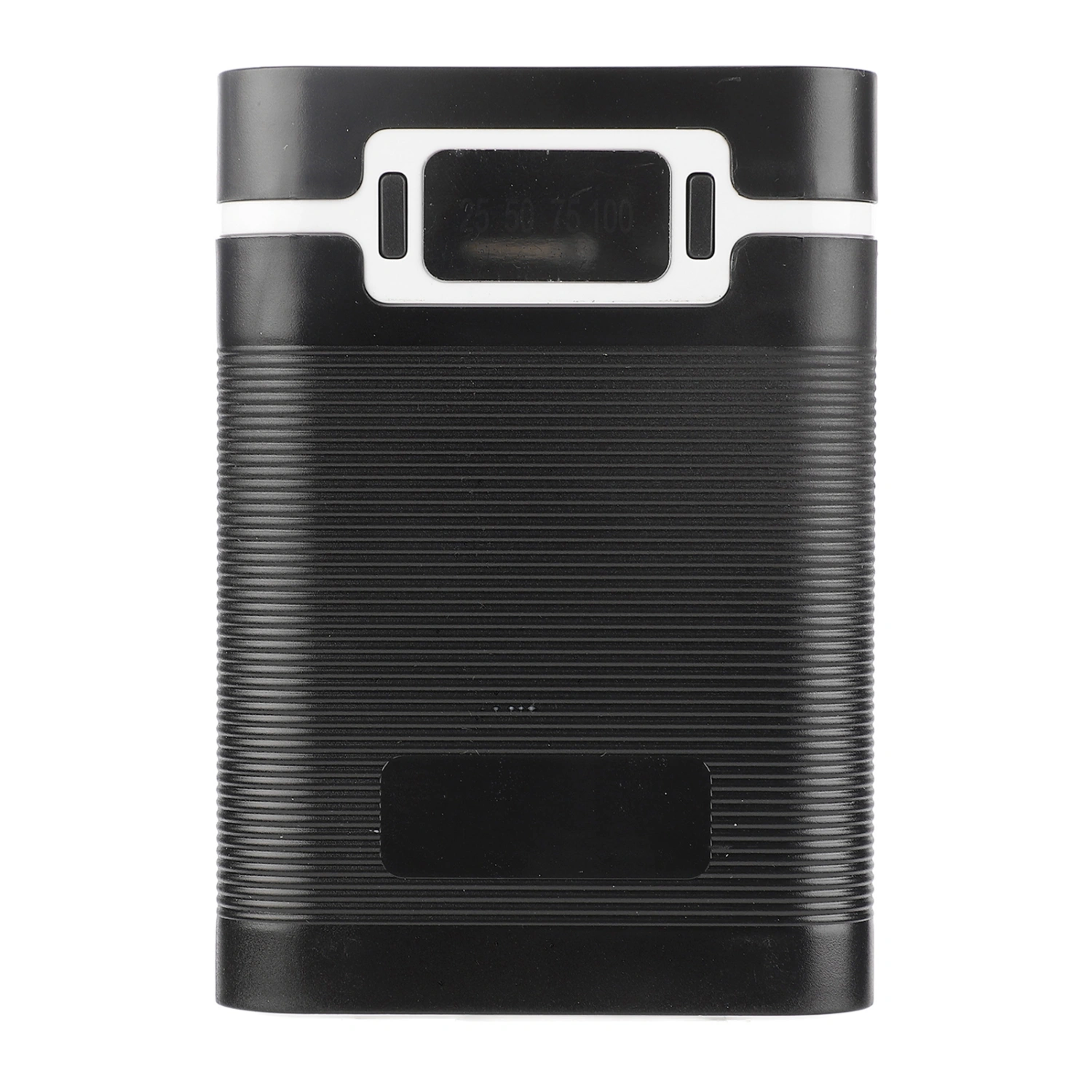 Battery Charger Outer Case 4pcs 18650 Batteries Dual USB Solderless LED Function Portable DIY Power Bank for Cameras Black