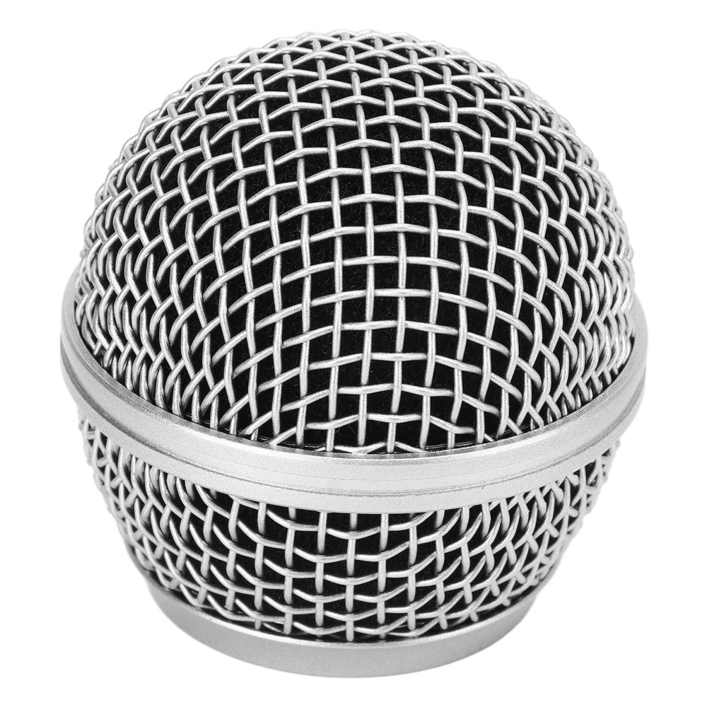 Microphone Grill Metal Accurate Microphone Replacement Head with Built in Blowout Prevention Cotton for Singing