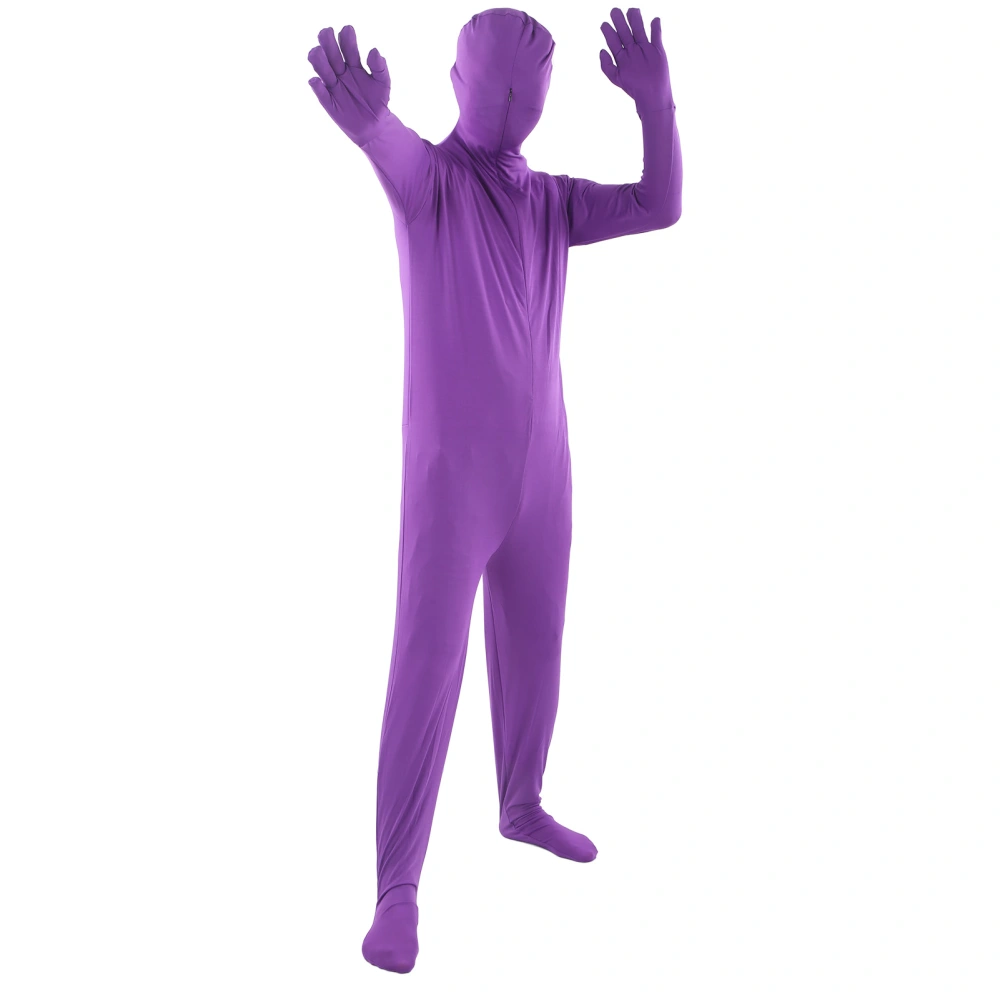 Screen Bodysuit Polyvinyl Chloride Fiber Purple Invisible Photography Chromakey Suit for Video Special Effect 180cm/70.87in