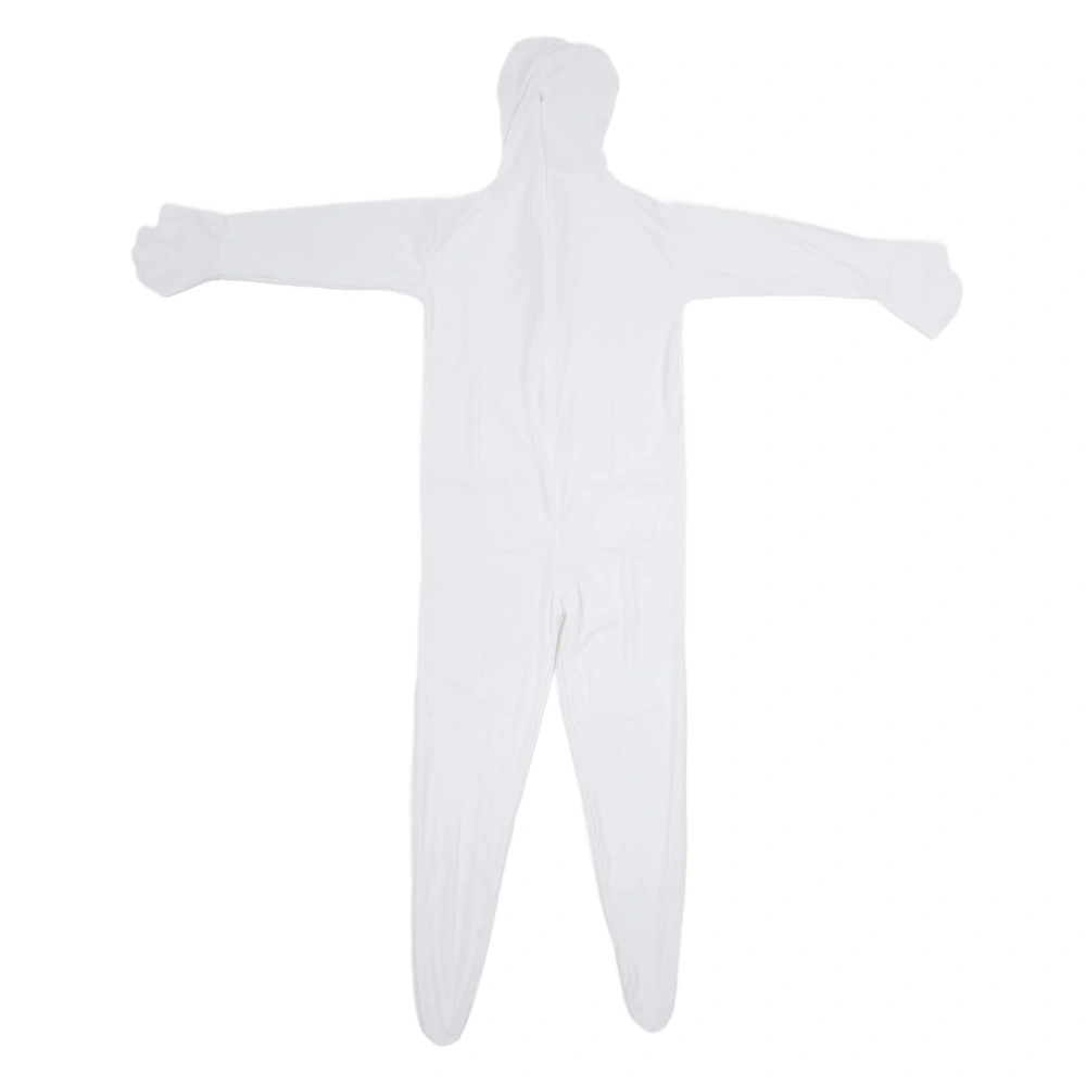 Full Body Photography Suit Unisex Stretch Bodysuit Cutout Background Bodysuit for Photo Video Special Effect White 160cm / 63.0in